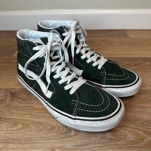 Vans Unisex Sk8-Hi Dark Green Sneaker Shoes